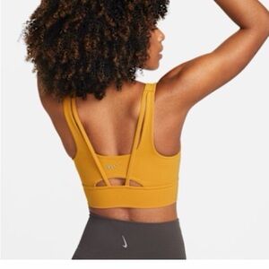 Nike Zenvy Gold Suede Sports Bra